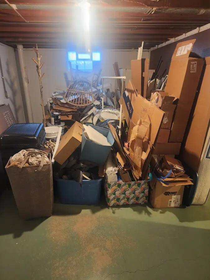 Roll-off dumpster container at job site for 4 Yard Dumpster Rental in Dacono